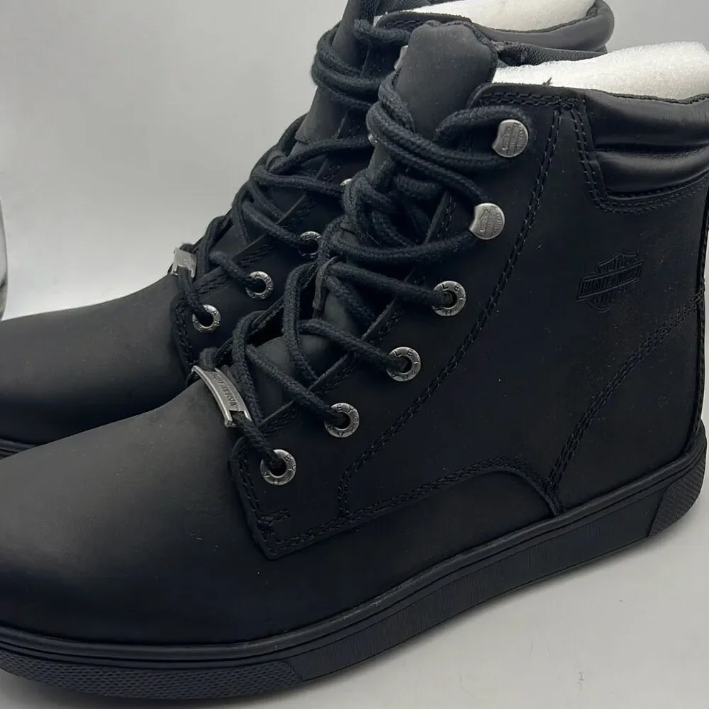 Harley Davidson Watkins Black Leather Motorcycle riding Boot D93758 NWB Men 11.5